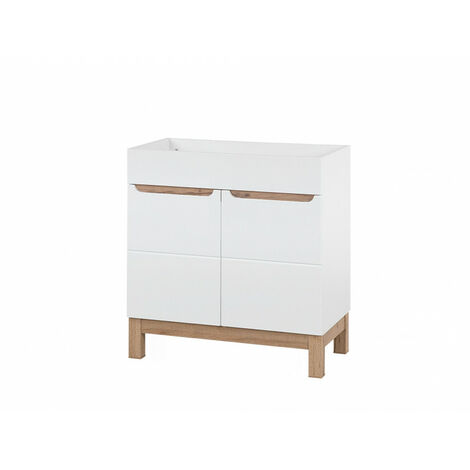 Meuble sous vasque - 80 x 45 x 85 cm - Cintra White - Livraison gratuite (1/5)