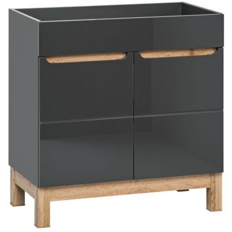 Meuble sous vasque - 80 x 45 x 85 cm - Cintra Graphit - Livraison gratuite (1/5)