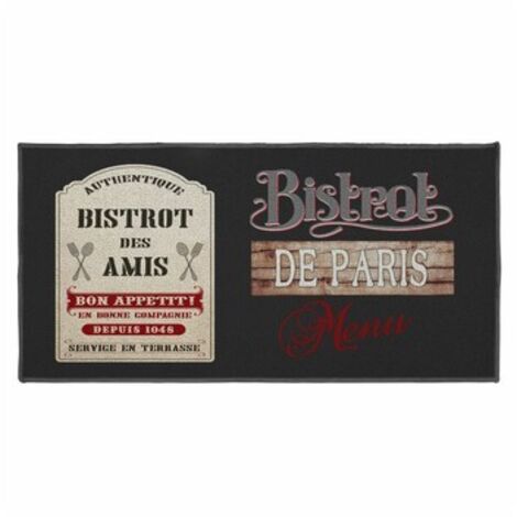 Tapis rectangulaire - L 120 x 50 cm - Bistrot Des Amis - Livraison gratuite (1/3)