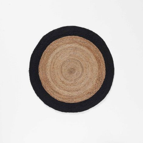 Tapis rond - D 90 cm - Salem Noir - Livraison gratuite (1/2)