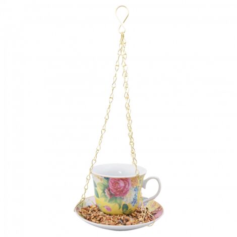 Mangeoire à oiseaux tasse de thé - Livraison aléatoire - D 14,2 cm x H 8,2 cm - Livraison gratuite