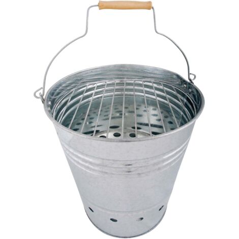 Seau barbecue charbon en métal – Dimensions 35x30.5cm – Hauteur 33.8cm – Pour cuisson au charbon – 1.28kg – Fancy Flames