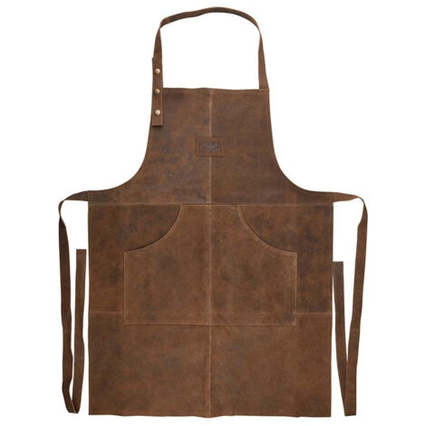 Ac-Deco – Tablier en cuir pour barbecue – Dimensions 59,5 x 104,5 cm – Tour de cou réglable – Protection contre éclaboussures