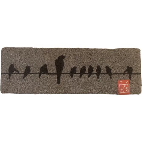 Paillasson rectangulaire à motifs - L 25 x l 75 x H 2 cm - PVC - Livraison gratuite (1/4)