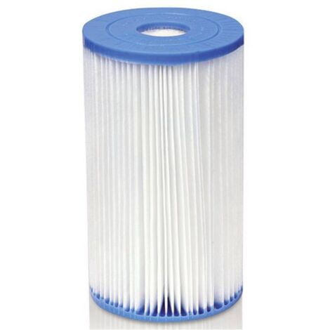 Cartouche de filtre de piscine type B – Diamètre 14,5 cm – Hauteur 25,4 cm – Finesse de filtration 20 microns – Compatible Intex