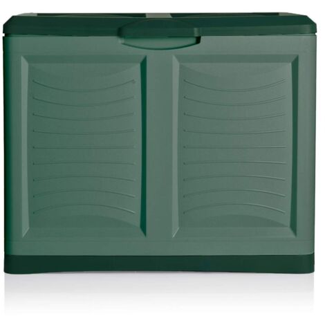 Coffre de jardin en polypropylène 200 L – Dimensions 78 x 45 x 64 cm – Poignées latérales pour déplacement facile – Vert – Bama