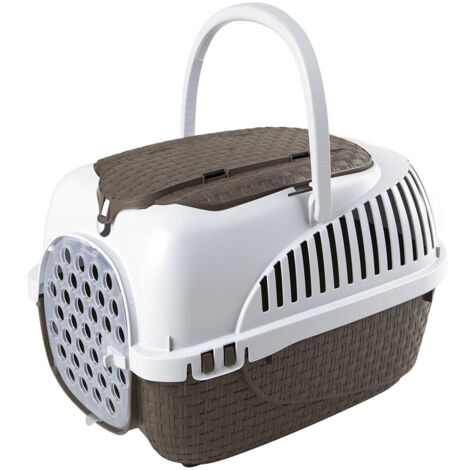 Cage de transport pour animaux - 59 x 38 cm - Taupe - Livraison gratuite (1/10)