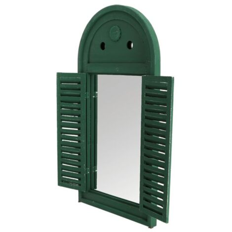 Miroir Louvre - L 3,9 cm x l 39,2 cm x H 75 cm - Vert patiné - Livraison gratuite