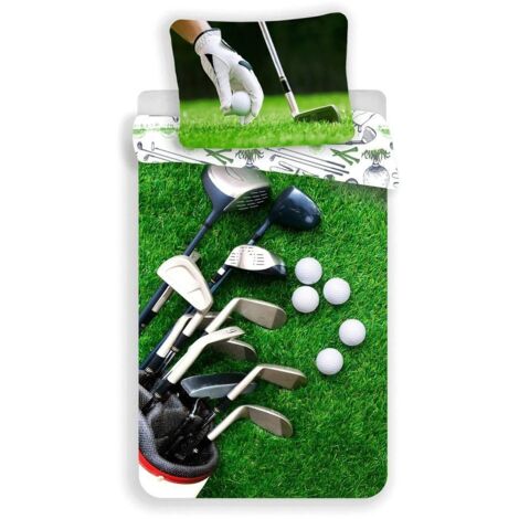 Parure de lit golf - 140 x 200 cm - Vert - Livraison gratuite (1/3)