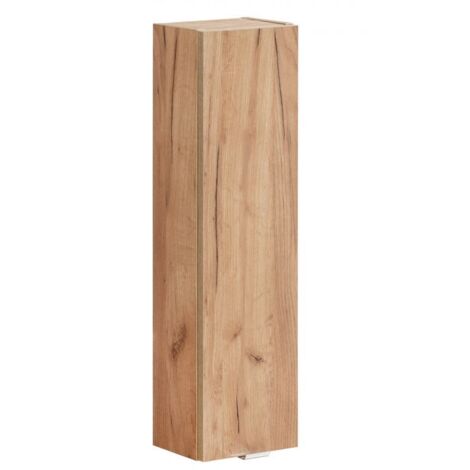 Ac-Deco – Armoire murale de salle de bain chêne artisanal – 1 porte – 3 étagères – Dimensions 20 x 16 x 75 cm – Montage mural (1/4)