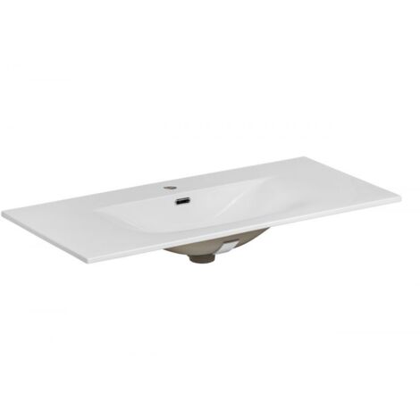 Vasque en céramique Sky - 101 x 46 x 17 cm - Blanc - Livraison gratuite (1/3)