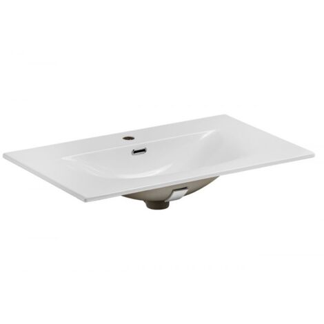 Vasque en céramique Sky - 81 x 46 x 17 cm - Blanc - Livraison gratuite (1/3)