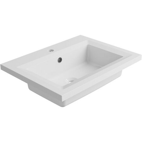 Vasque à encastrer - L 61 x l 46 x P 15 cm - Blanc - Livraison gratuite (1/2)