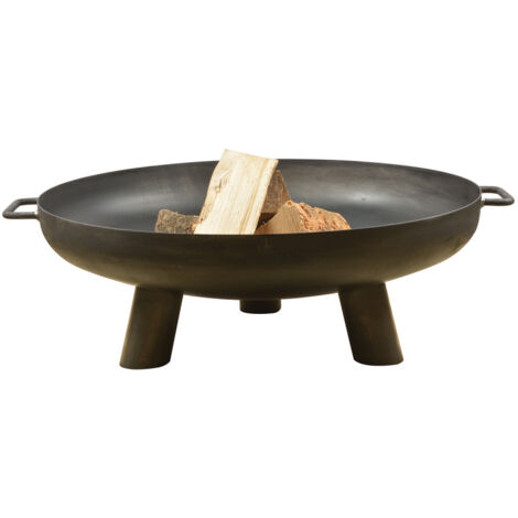Esschert Design – Brasero en métal 70 cm – Pour espaces extérieurs – Nettoyage facile – Poids 9,9 kg – Design épuré