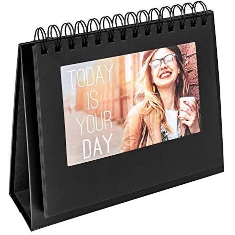 Cadre calendrier personnalisable à spirale - Walther "Twelve" - 18 x 15 cm - Noir - Livraison gratuite (1/3)