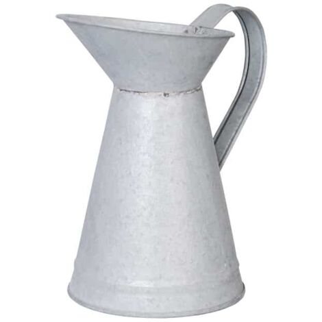 Esschert Design – Arrosoir en zinc patiné 20 cm – Métal gris – Usage décoratif et fonctionnel – Pour arrosage précis ou vase à fleurs