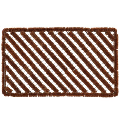 Paillasson spirale - fils de fer avec coco - L 45 x l 75 x H 3,2 cm - Livraison gratuite (1/5)