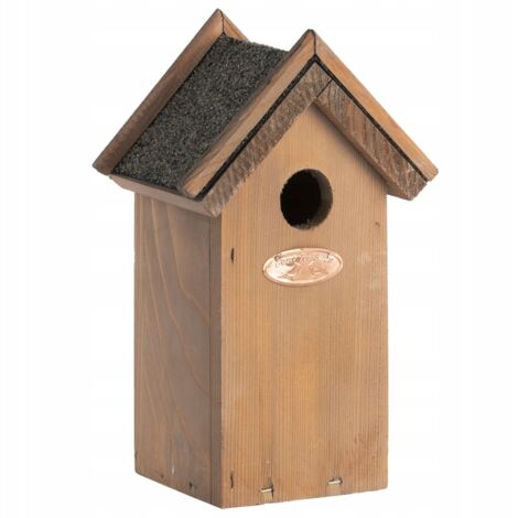 Nichoir pour Roitelet en bois - 11,3 x 16 x 21,5 cm - Marron - Livraison gratuite (1/5)