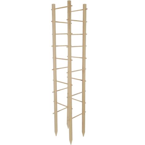 Ac-Deco – Support pour plantes en bois 150 cm – 30 x 30 cm – Bois de pin et hêtre – 4 piquets + 20 baguettes – Pour plantes grimpantes