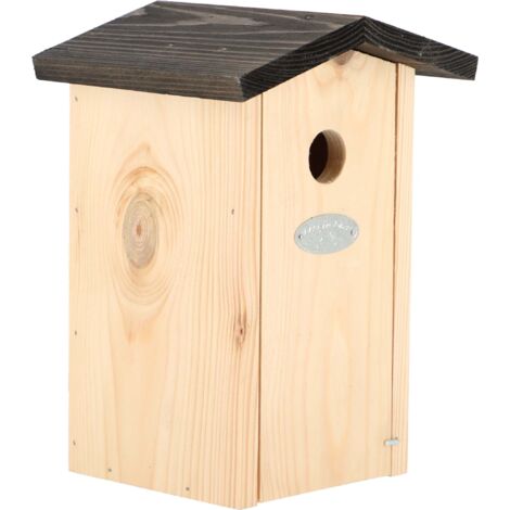 Ac-Deco – Nichoir pour mésange bleue en bois de pin – Toit incliné pour drainage – Dimensions 23,3x17x13,5 cm – Bois certifié FSC