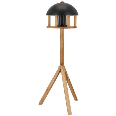 Mangeoire en chêne - L 45,2 x l 51,7 x H 120 cm - Noir - Livraison gratuite (1/5)