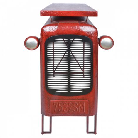 Table style tracteur en acier - L 100 x P 67 x H 104 cm - Rouge - Livraison gratuite (1/5)