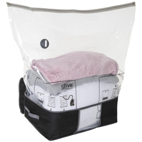Sac De Rangement Sous Vide 2 En 1 Avec Boîte - 53x38x30 Cm - Gagne 80% D'espace Pour Couettes, Vêtements