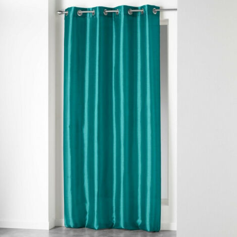 Homemaison – Rideau enfant en shantung effet brillant 140 x 240 cm – Couleur bleu moderne – Texture satinée pour jeux de lumière