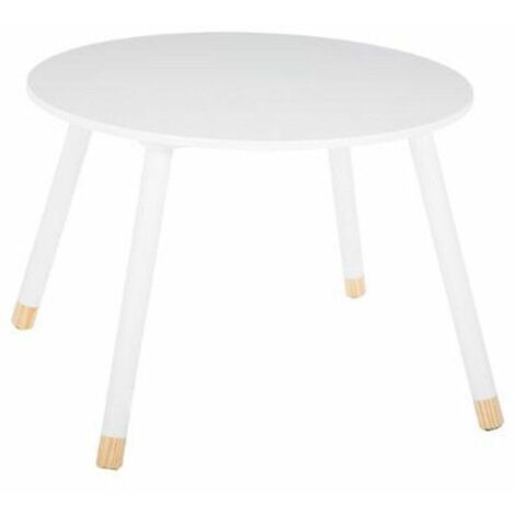 Table Pour Enfants Douceur 60 X 60 X 43 Cm Blanc Livraison Gratuite Blanc