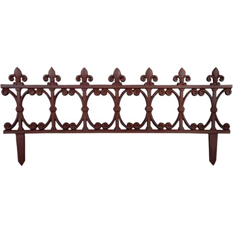 Clôture de jardin - L 81,5 x l 1 x H 36,4 cm - Fonte - Livraison gratuite