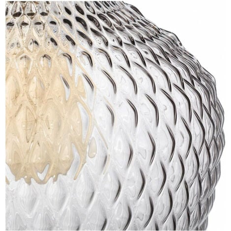 Suspension en verre - Omaha - D 21 cm - Gris fumé - Livraison gratuite