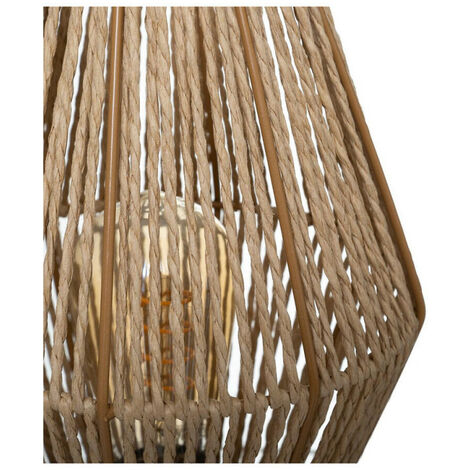 Lampe à poser en corde Aissa - Beige - D 19 x H 32 cm - Collection nam nam - Livraison gratuite