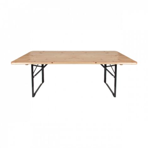 Table en bois et fer pour enfant - L 40 x l 110 x H 54 cm - Beige - Livraison gratuite (1/3)