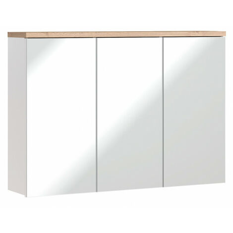 Cabinet miroir de salle de bain - H 69 x l 100 x P 20 cm - Cintra White - Livraison gratuite (1/5)