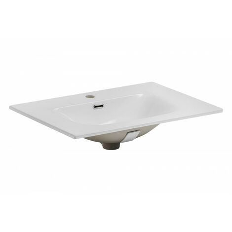 Vasque à encastrer SKY - L 71 x P 46 x H 17 cm - Blanc - Livraison gratuite (1/3)