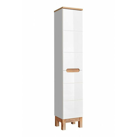Colonne de salle de bain - H 187 x l 35 x P 33 cm - Cintra White - Livraison gratuite (1/4)