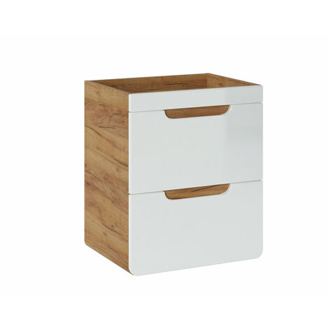 Meuble sous vasque murale - H 59 x L 50 x P 39 cm - Archipel White - Livraison gratuite (1/2)