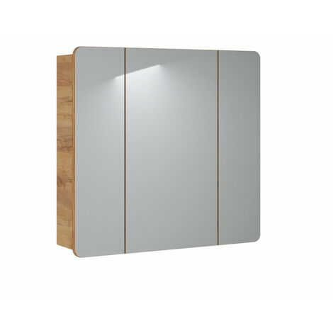 Cabinet miroir de salle de bain - H 75 x L 80 x P 16 cm - Archipel - Livraison gratuite