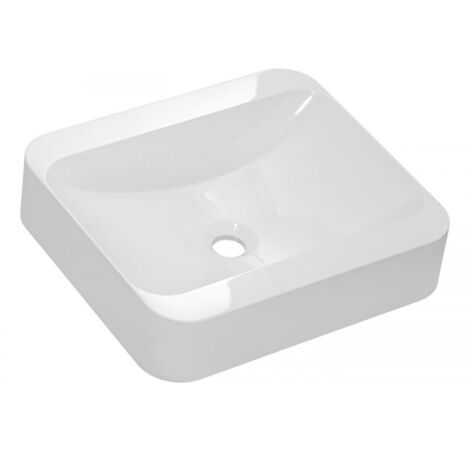 Vasque en composite minéral Rosa - 40 x 45 x 10 cm - Blanc - Livraison gratuite (1/2)