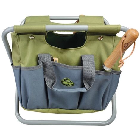 Sac et tabouret à outils de jardin Gris GT85 Esschert Design (1/5)