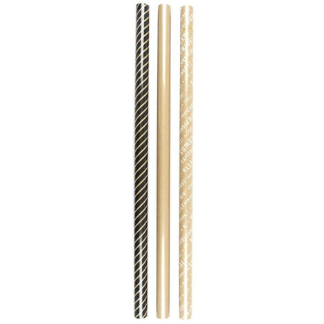 Lot de 3 rouleaux de papier cadeaux en kraft - Marron - L 200 x l 70 cm - Livraison gratuite (1/5)
