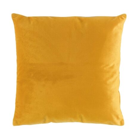 Coussin déhoussable en relief effet velours uni Velvetine - Jaune - 40 x 40 cm - Livraison gratuite (1/3)