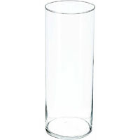 Vase cylindrique en verre - H 40 cm - Livraison gratuite - Transparent