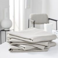 Lot de 4 Serviettes de Table en coton "Essential" - Beige - 40 x 40 cm - Livraison gratuite