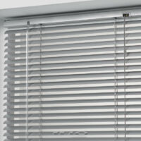 Homemaison – Store vénitien à lamelles en aluminium – Argent – Dimensions 90 x 180 cm – Kit de fixation inclus – Pour fenêtres et portes