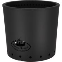 Brasero à pellets en acier - Noir - D 40 x H 35,5 cm - Livraison gratuite