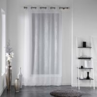 Panneau a oeillets 140 x 240 cm voile sable applique filiane Blanc