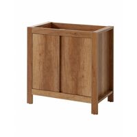 Ensemble meuble vasque salle de bain - Bois - 60 cm - Classic Oak - Livraison gratuite - Beige