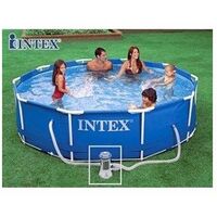 Kit piscine tubulaire ronde 3m05 - Epurateur à cartouches inclus - Intex - Livraison gratuite - Bleu
