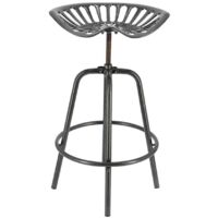 Chaise metal vintage Exterieur Tracteur Gris